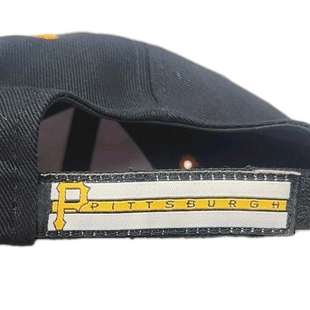 Pittsburgh Pirates Hat MLB Black Gold Adjustable Strapback Cap Fan Favorite OSFA